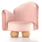 Pink Modern Chair singlesofa