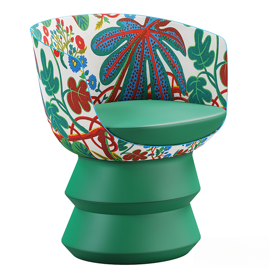 Floral Pattern Green Chair singlesofa