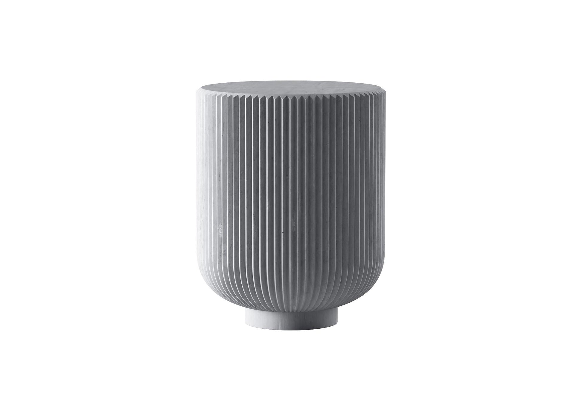 gray ribbed teatable table