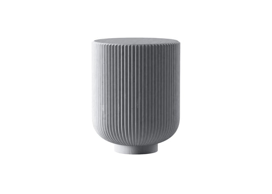 gray ribbed teatable table