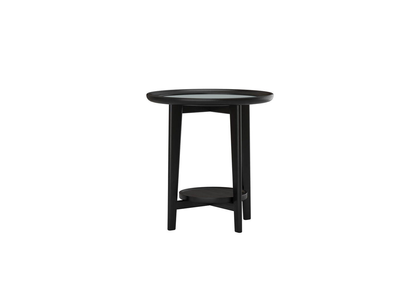 Round black teatable table