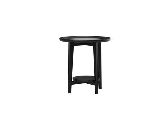 Round black teatable table