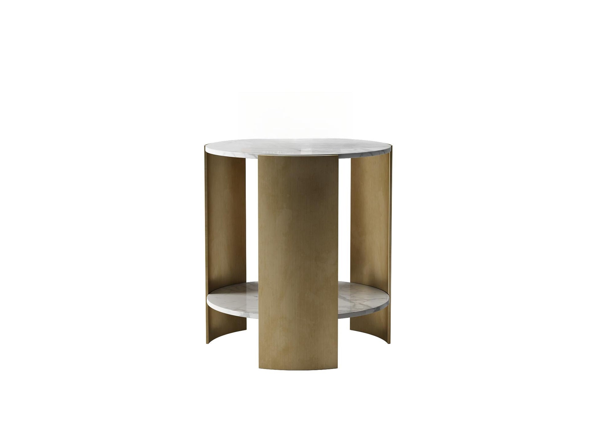 Round gold teatable table