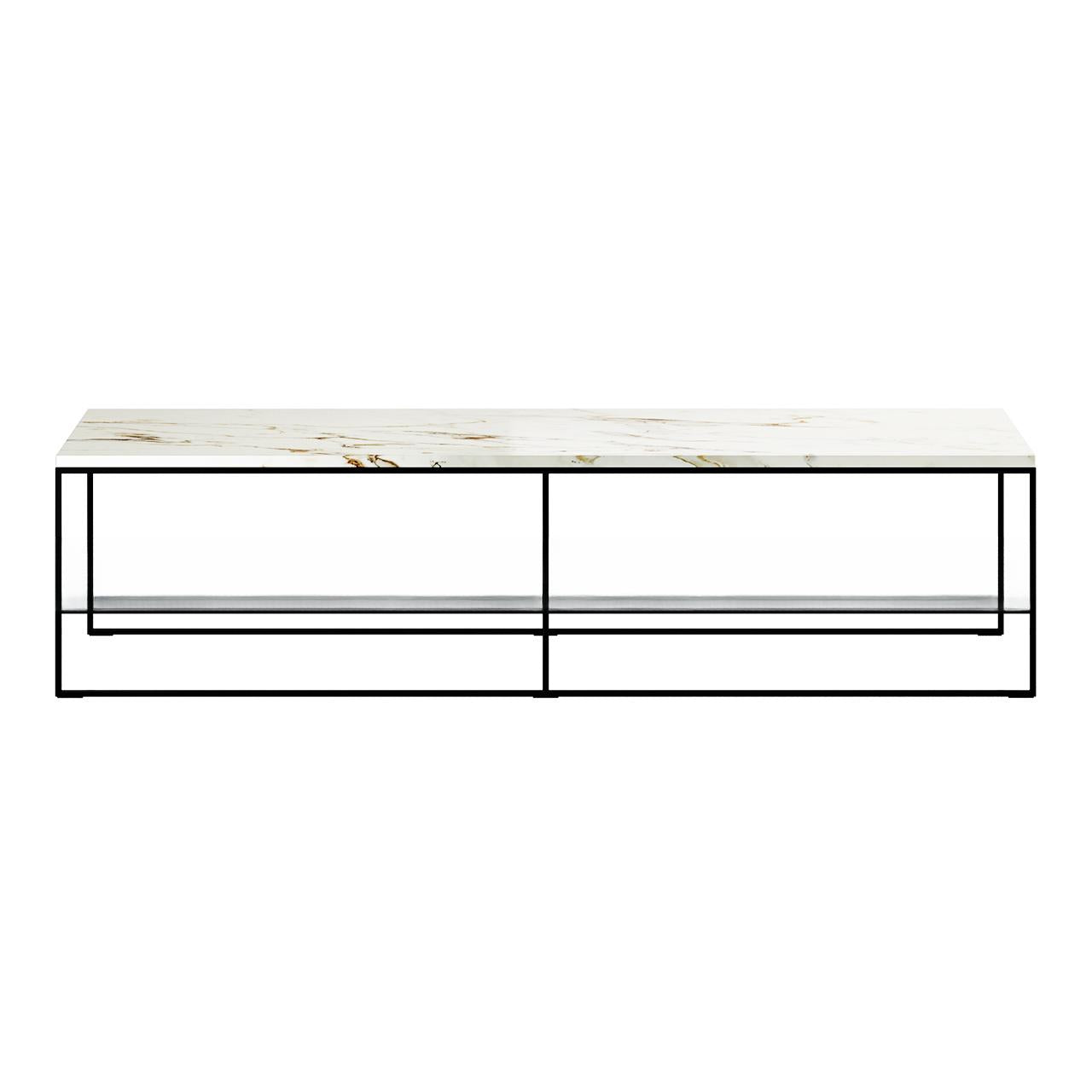 Marble metal teatable table