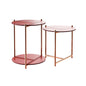 Round rose gold teatable table