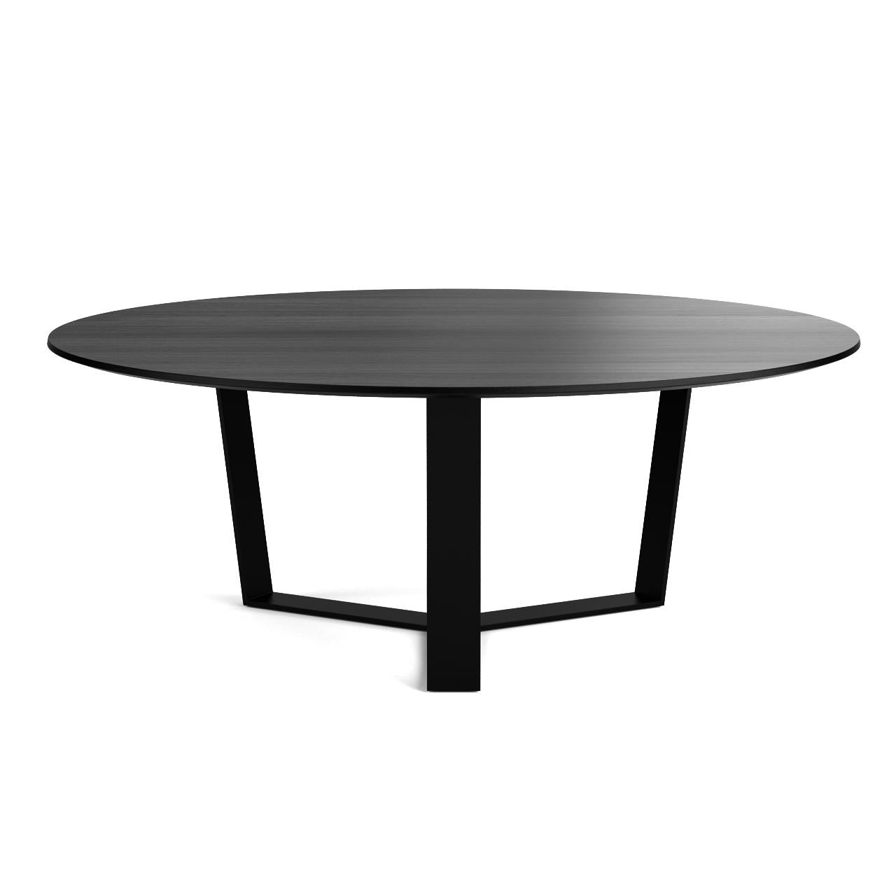Round black teatable table