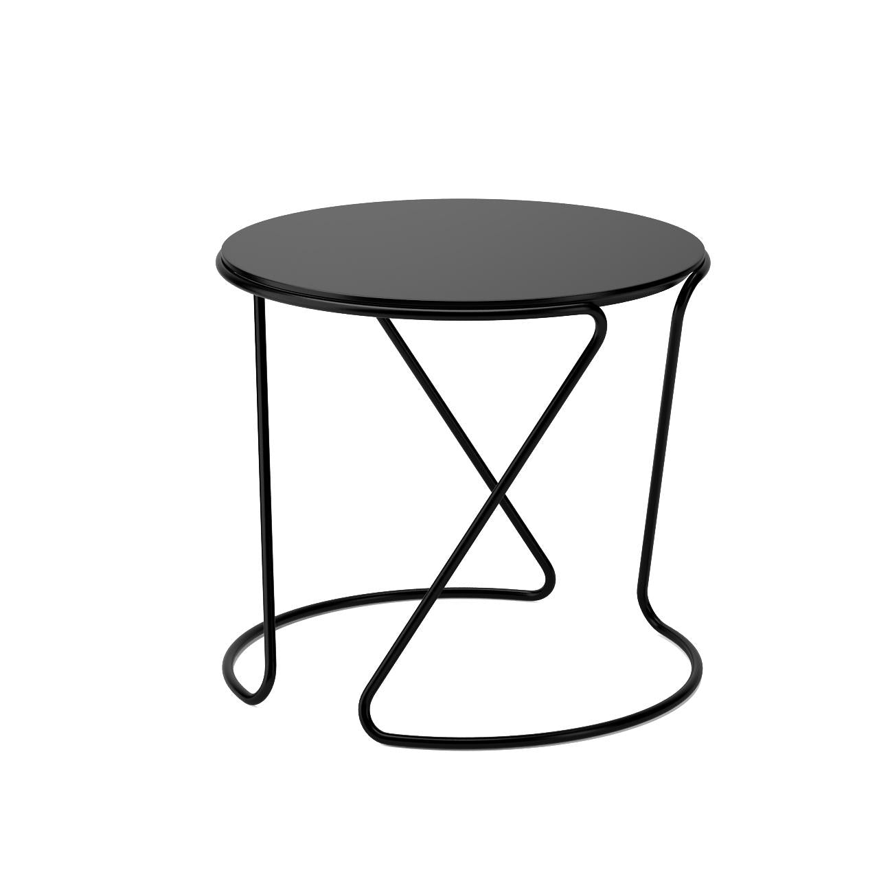 Round Black Teatable table
