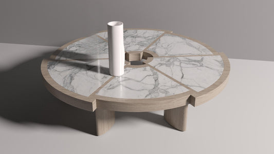 Marble Round Teatable table