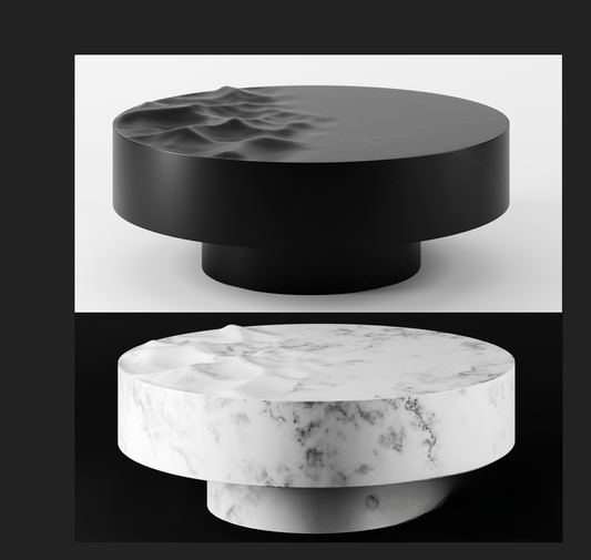 Round Marble Black table
