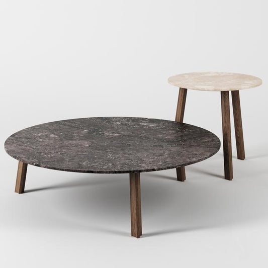 Marble round teatable table