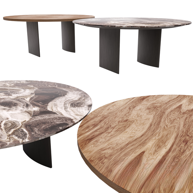 Marble wood modern table