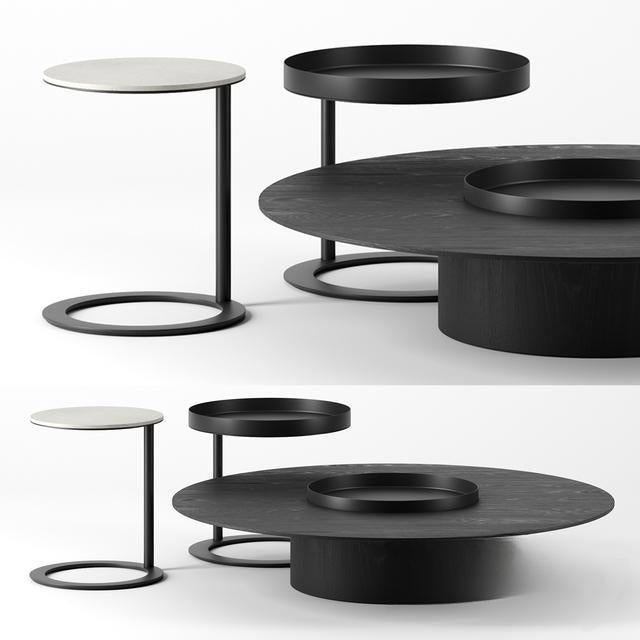 Round Black Modern table