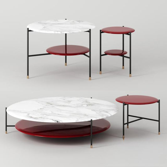 Marble Red Teatable table