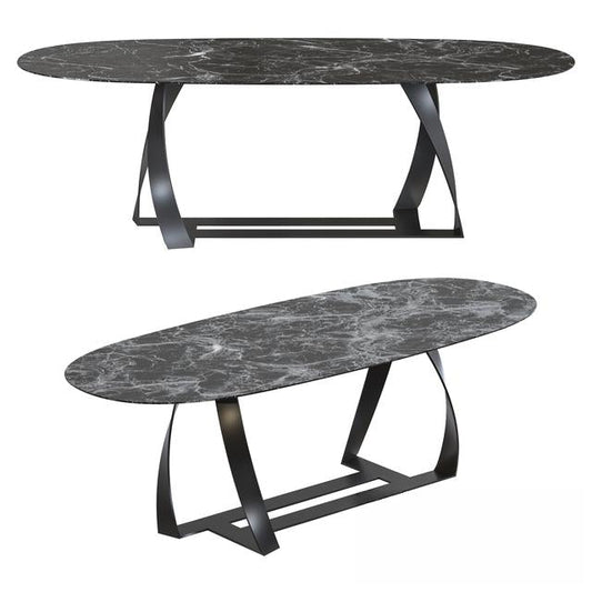 Marble Oval Teatable table