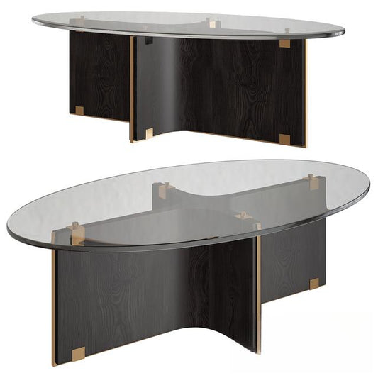 Modern oval teatable table