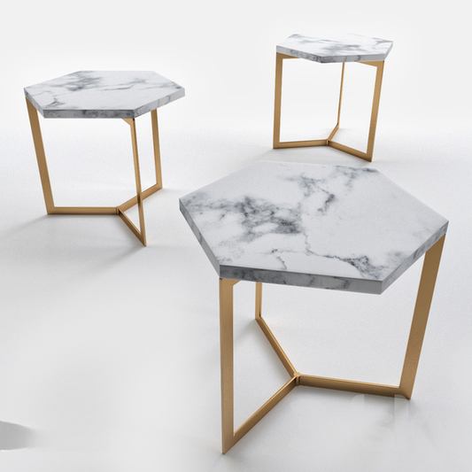 HexagonMarbleTeatable table