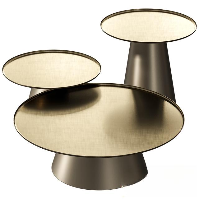 Round metal teatable table