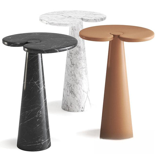 Marble geometric teatable table