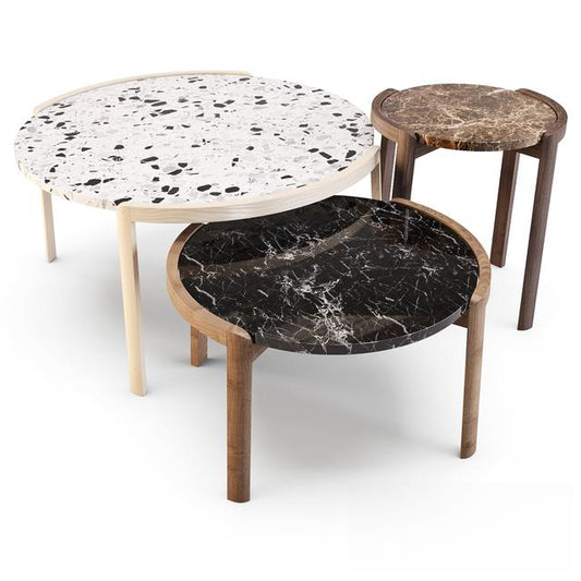 Marble round teatable table