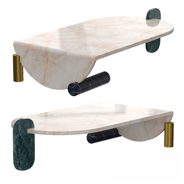 Marble geometric modern table