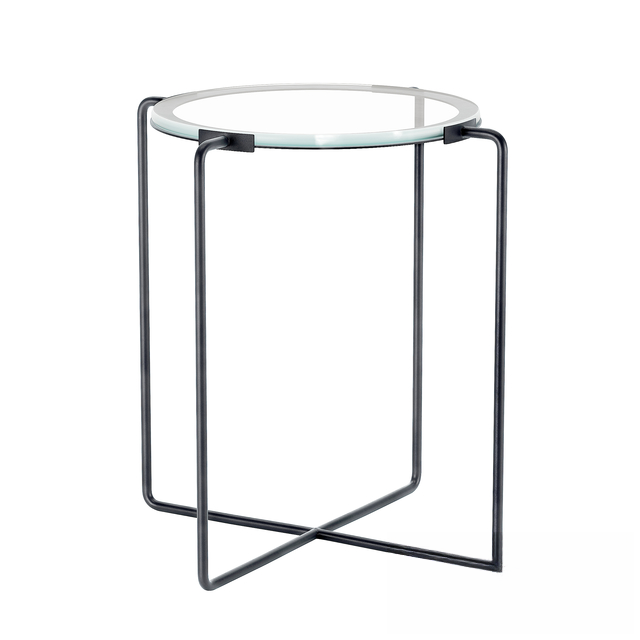 Round glass teatable
