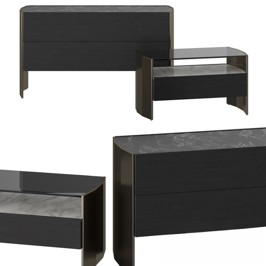 Modern black teatable table
