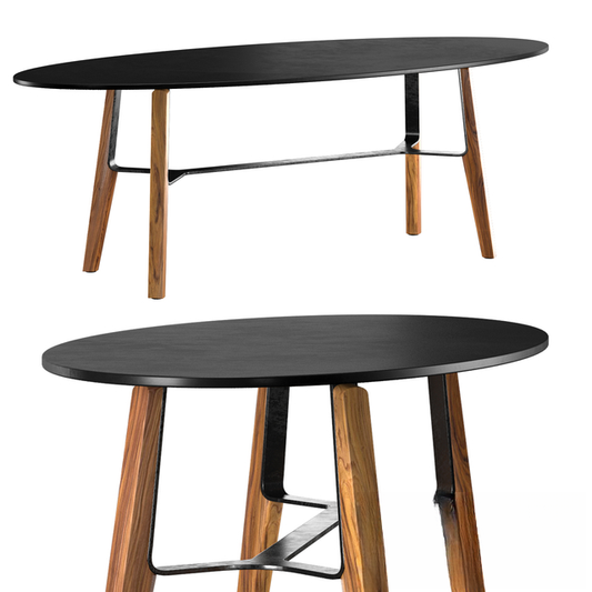 Black Oval Teatable table