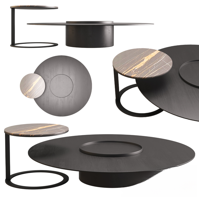 Round Black Teatable table