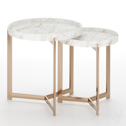 Marble Round Teatable table