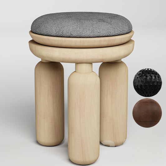 Round wooden teatable table