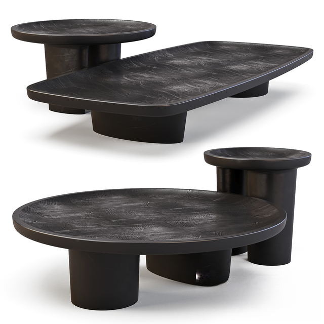 Black Irregular Teatable table