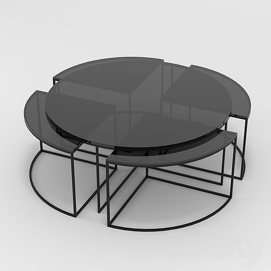 Round Black Teatable table