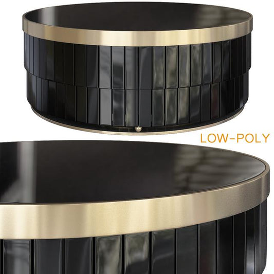 Round Black Teatable table