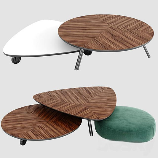 Geometric Wooden Teatable table