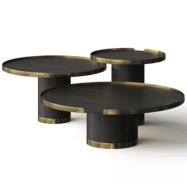 Round black teatable table