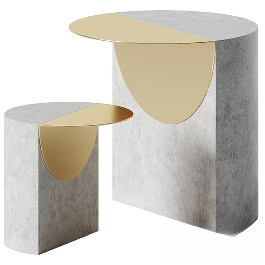 Concrete Metal Teatable table