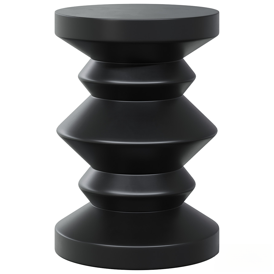 Black geometric teatable table