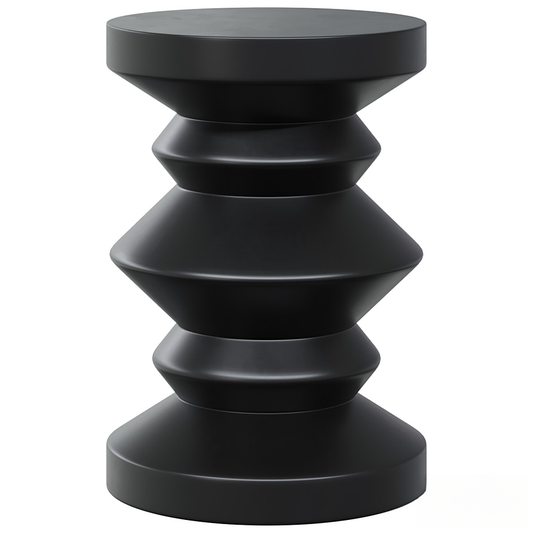 Black geometric teatable table