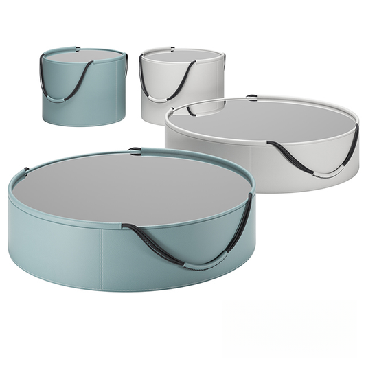 Round portable teatable table