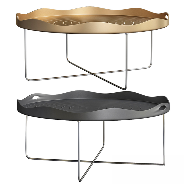 Wave metal teatable table