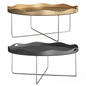 Wave metal teatable table