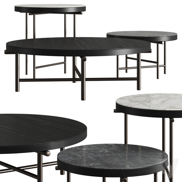 Round Black Teatable table