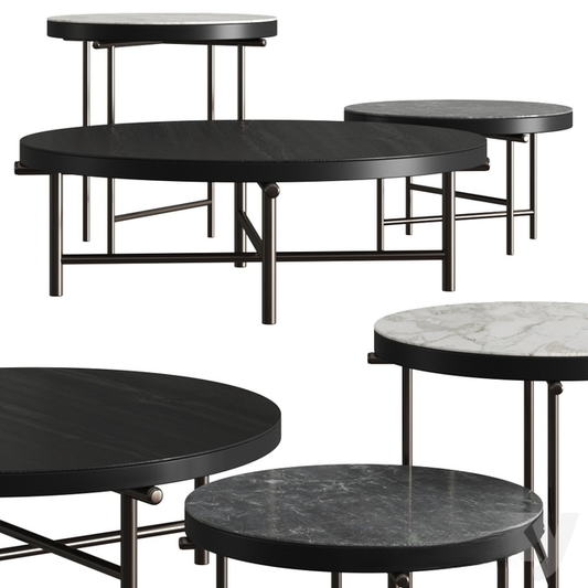 Round Black Teatable