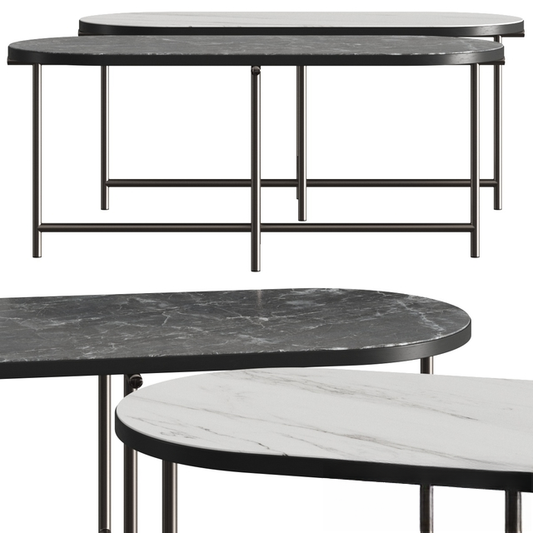 Marble Oval Teatable
