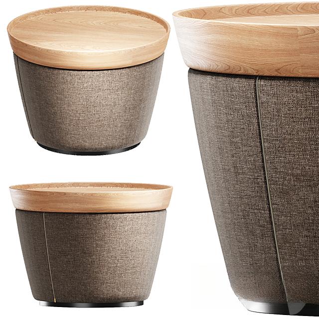 Round wooden teatable table