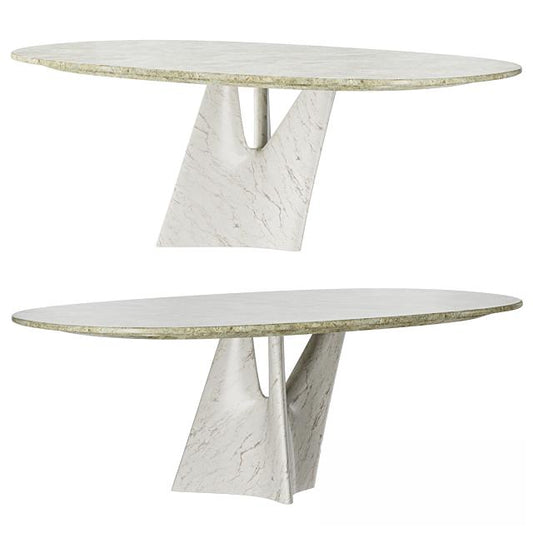 Marble Oval Teatable table