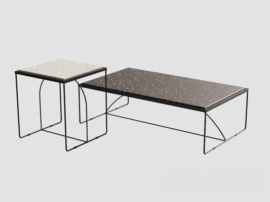 Black metal teatable table