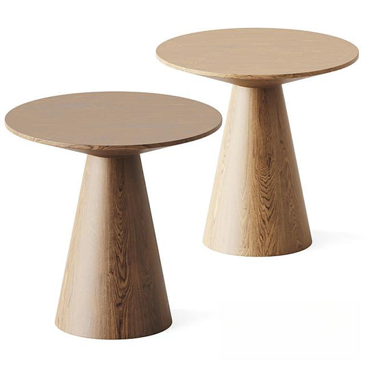 Round wooden teatable table