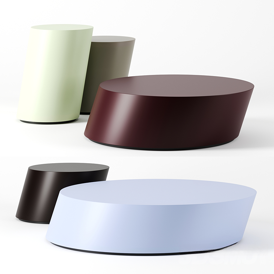 Round colorful teatable table