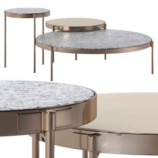 Round Marble Teatable